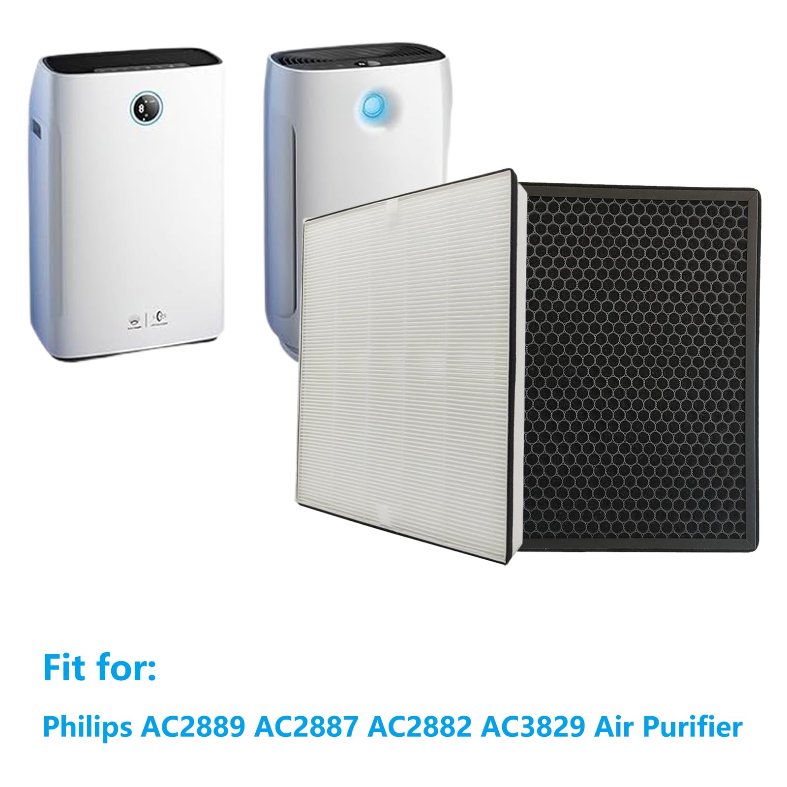 Set van 2 filters voor Philips luchtreiniger AC2889, AC2887