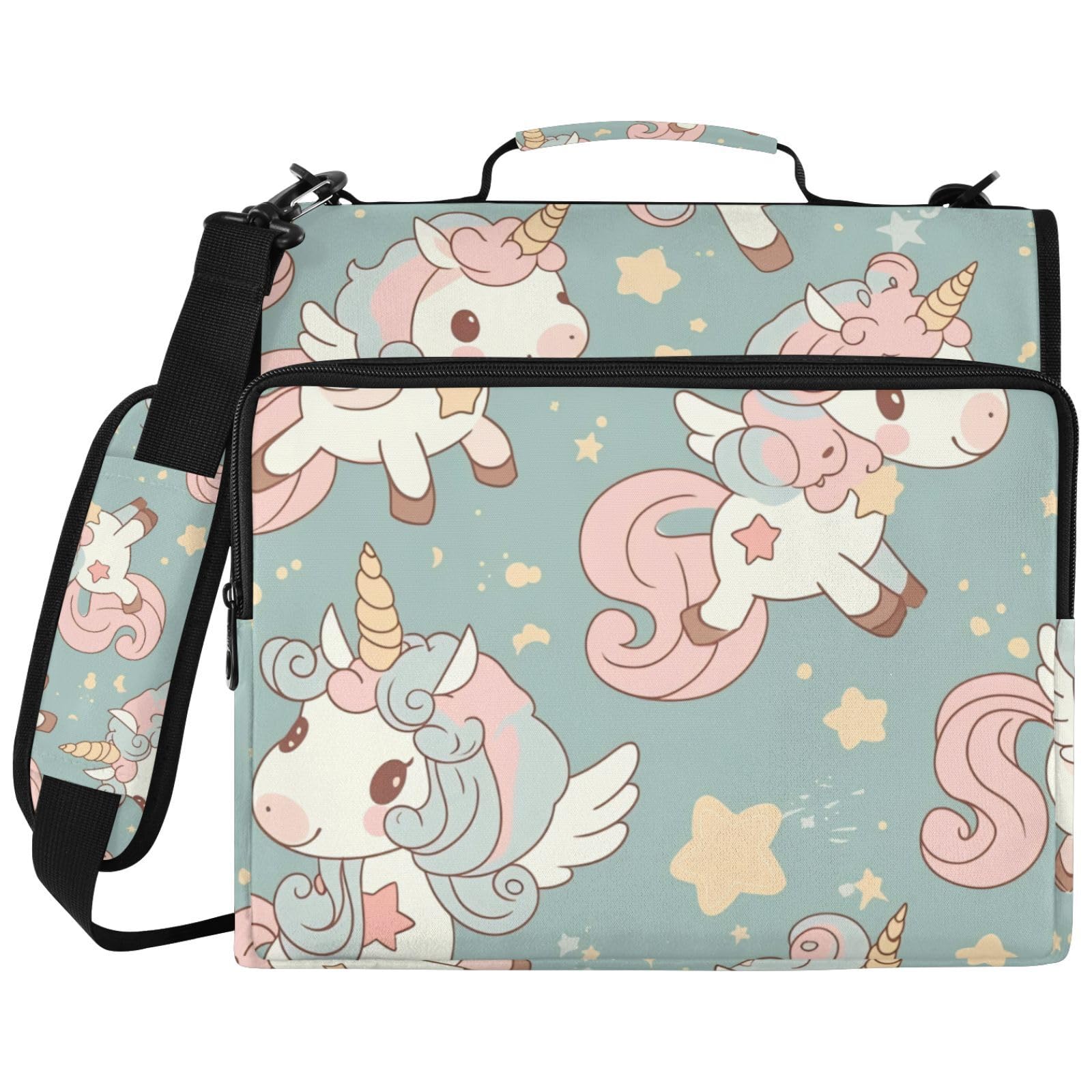 Enchanted Mare - Borsa per raccoglitori a 3 anelli con cerniera