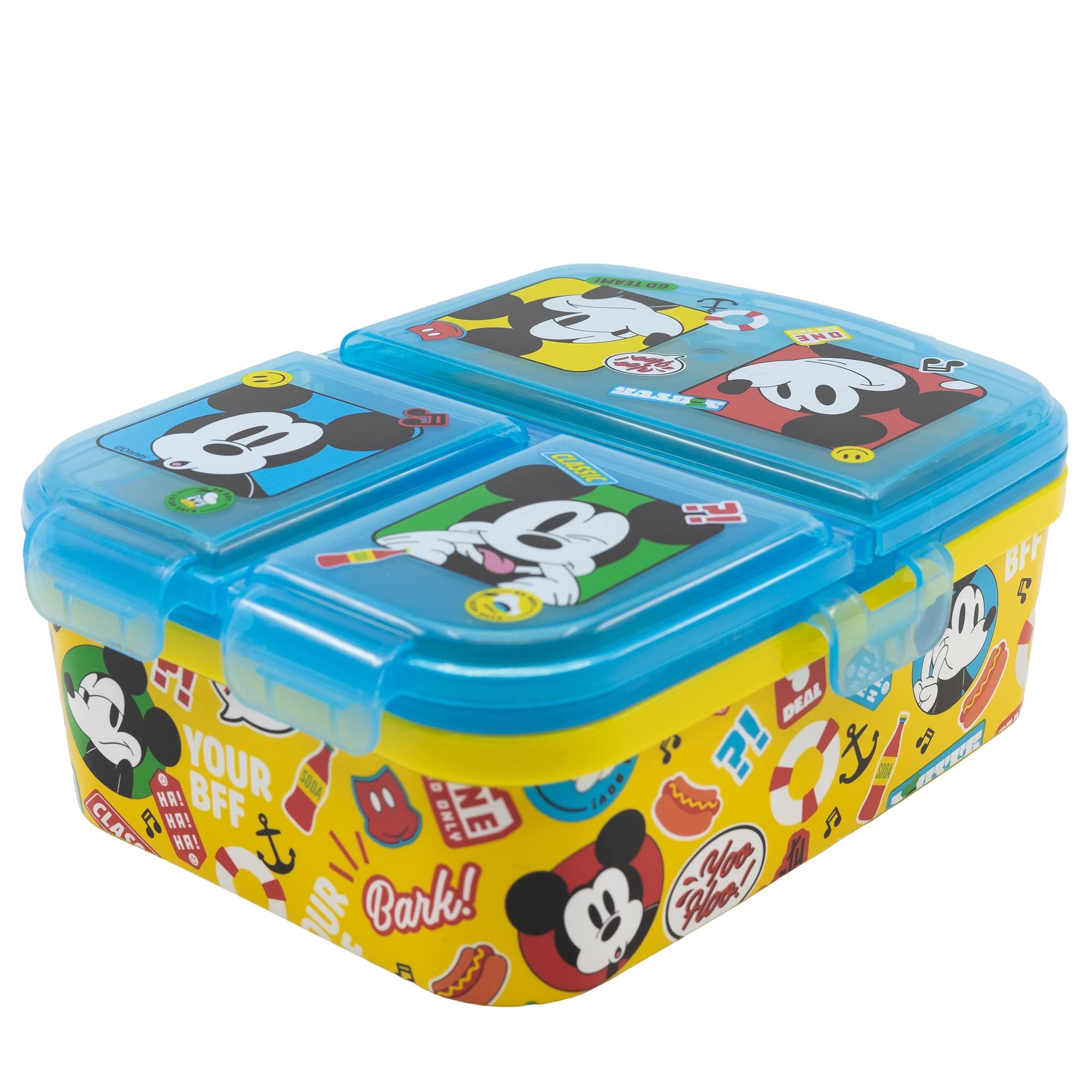 Stor Boys Mehrfarbig Mickey Mouse Multiple Xl Children's Lunch Box With 4 Compartments