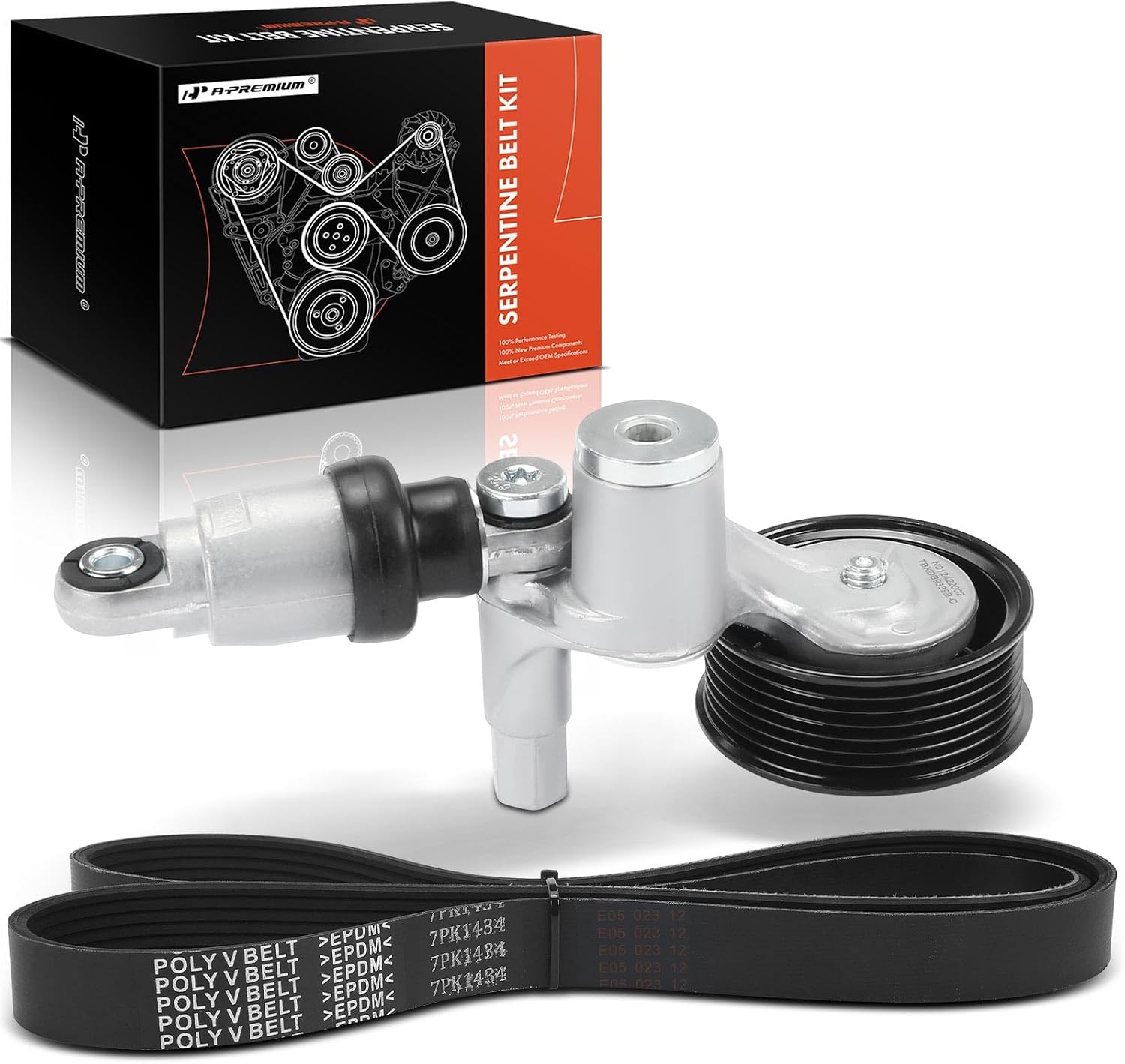 A-Premium Serpentine Drive Belt Kit with Tensioner Compatible with Honda Cars - CR-V CRV 2015 2016-2.4L