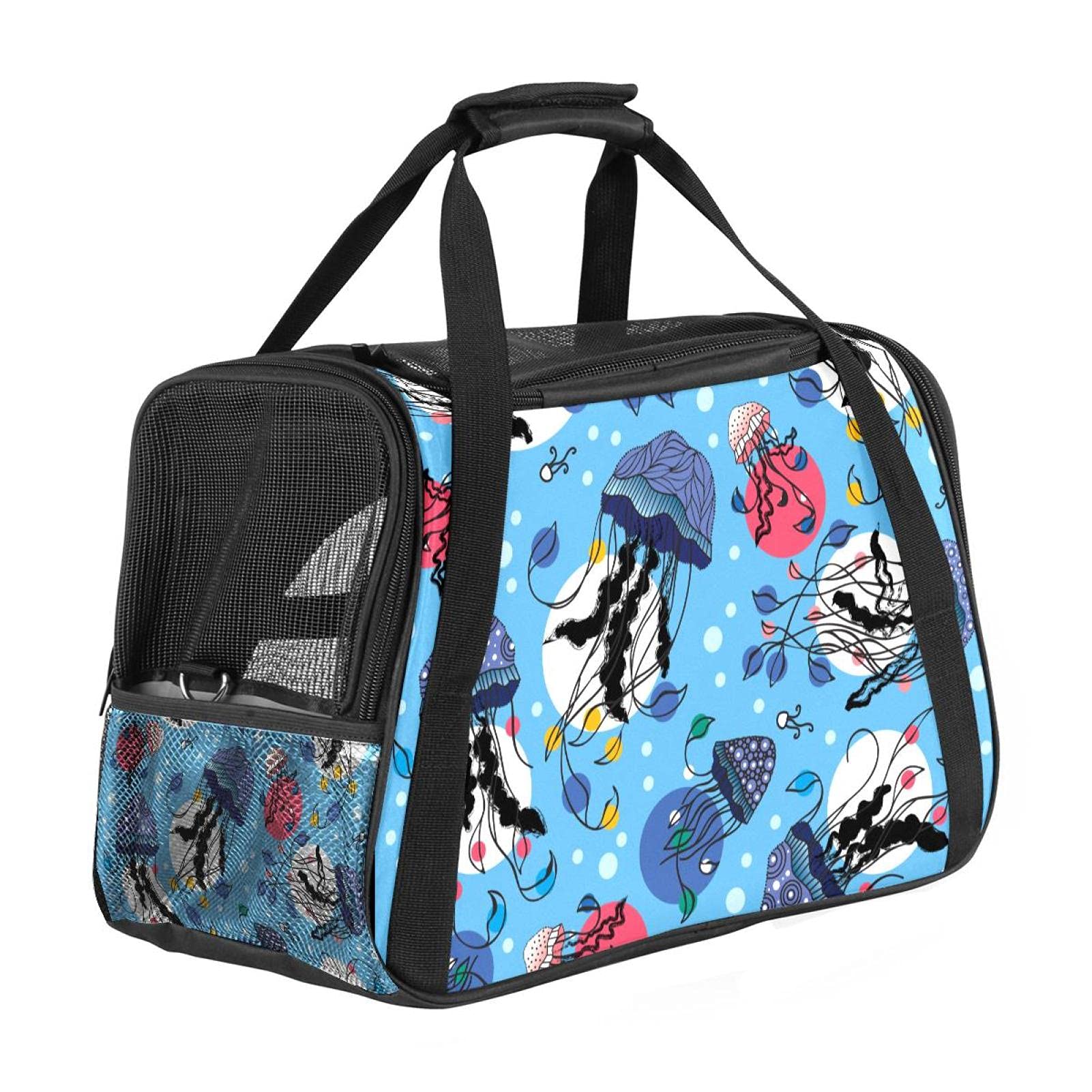 Sac de transport pour animal approuvé compagnies aériennes motif méduse