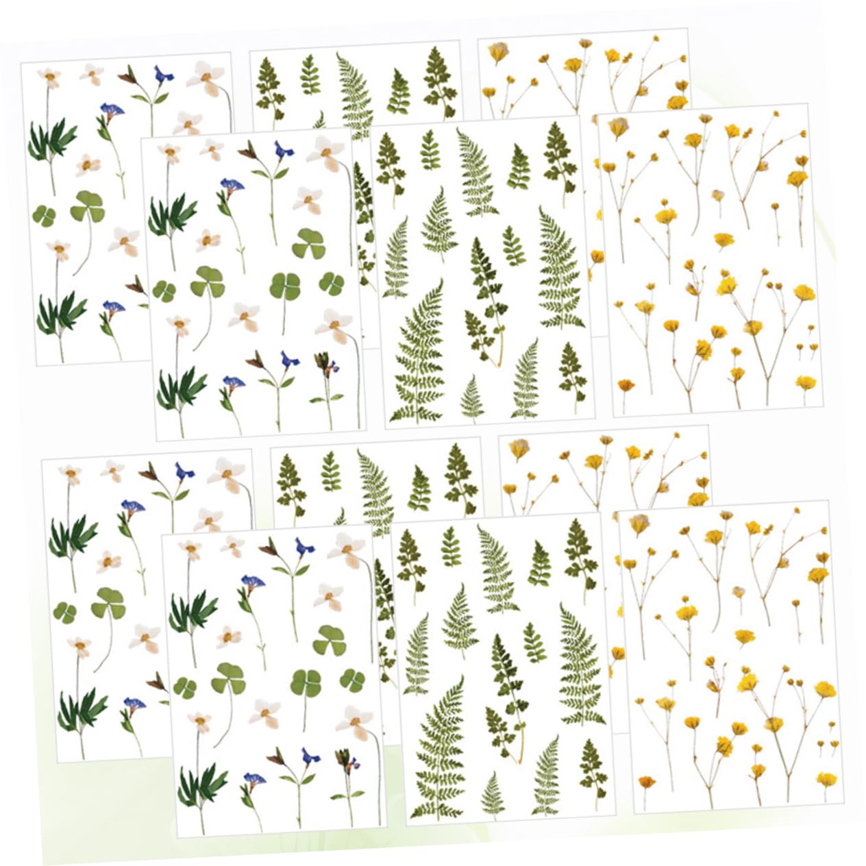 NUOBESTY 36fogli Adesivi Decorativi per Notebook e Scrapbook Stickers Creativi per Progetti Fai da Te con Motivi di Piante e Fiori Stili Multipli Materiale di Base per Decorazioni Artistiche