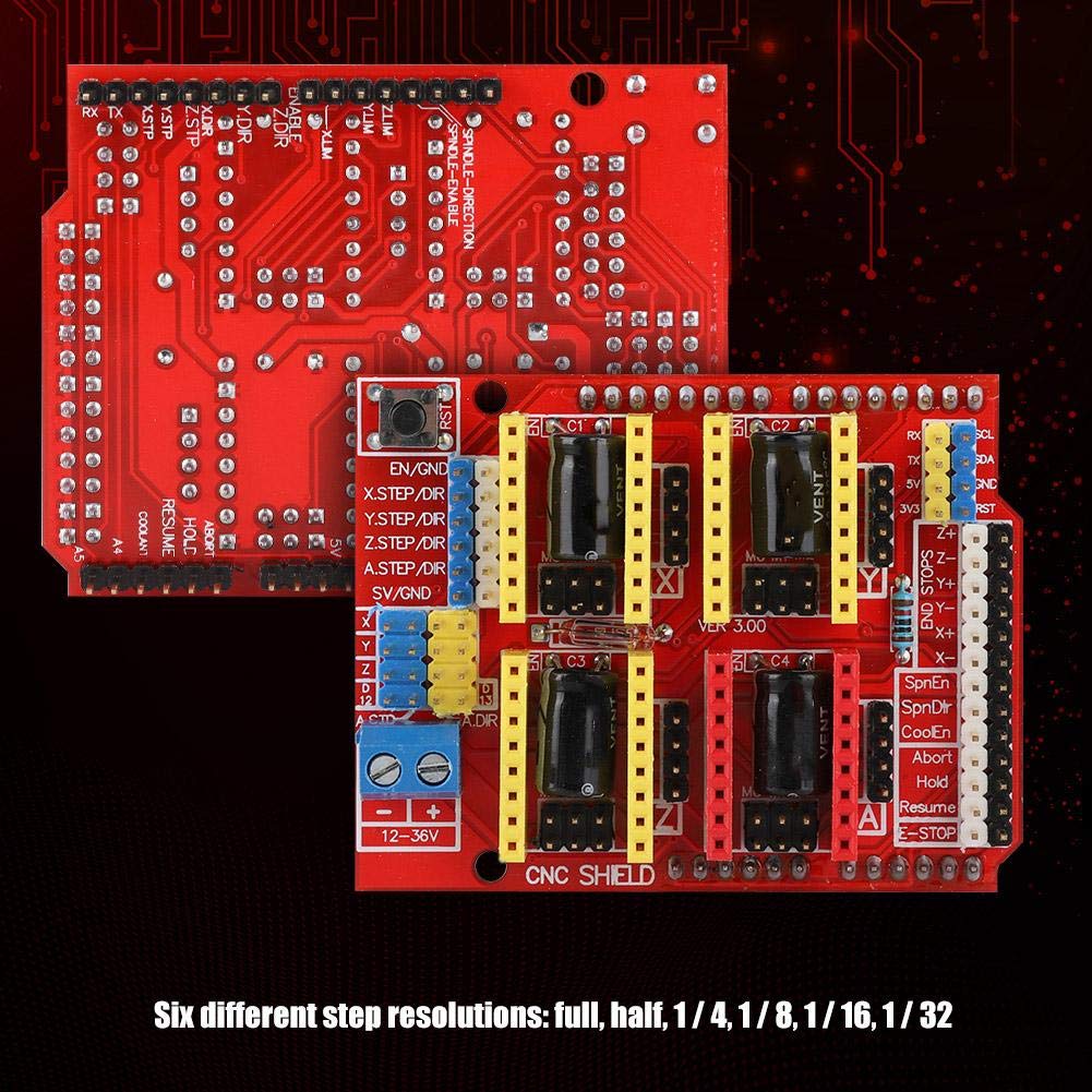 Tonysa CNC Engraver Shield płyta rozszerzająca + sterownik silnika krokowego DRV8825 + akcesoria do drukarki 3D radiator do grawerowania V3, wrzeciona PWM i kołek kierunkowy