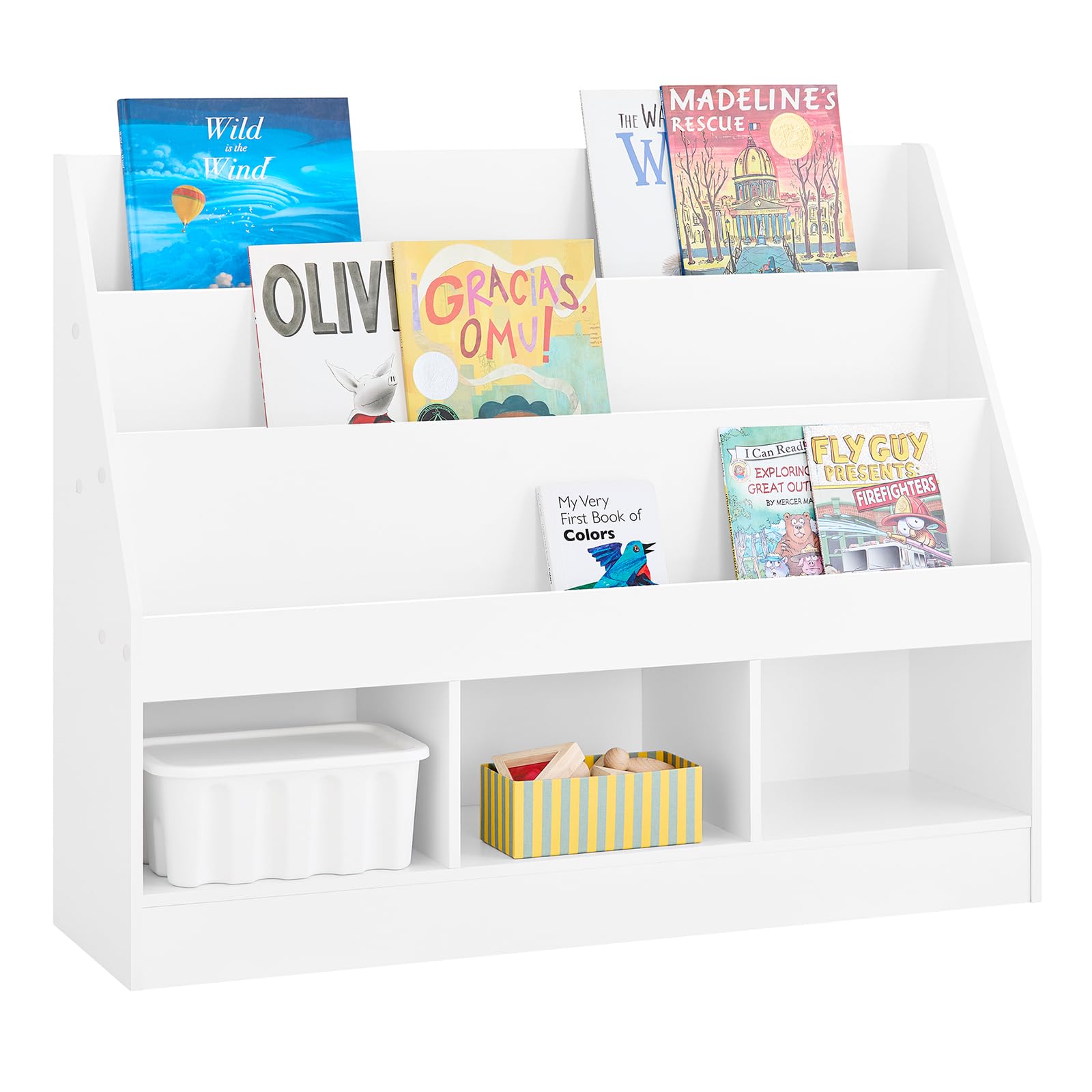 SoBuy Regał na książki dla dzieci Montessori 100 x 80 x 30 cm do pokoju