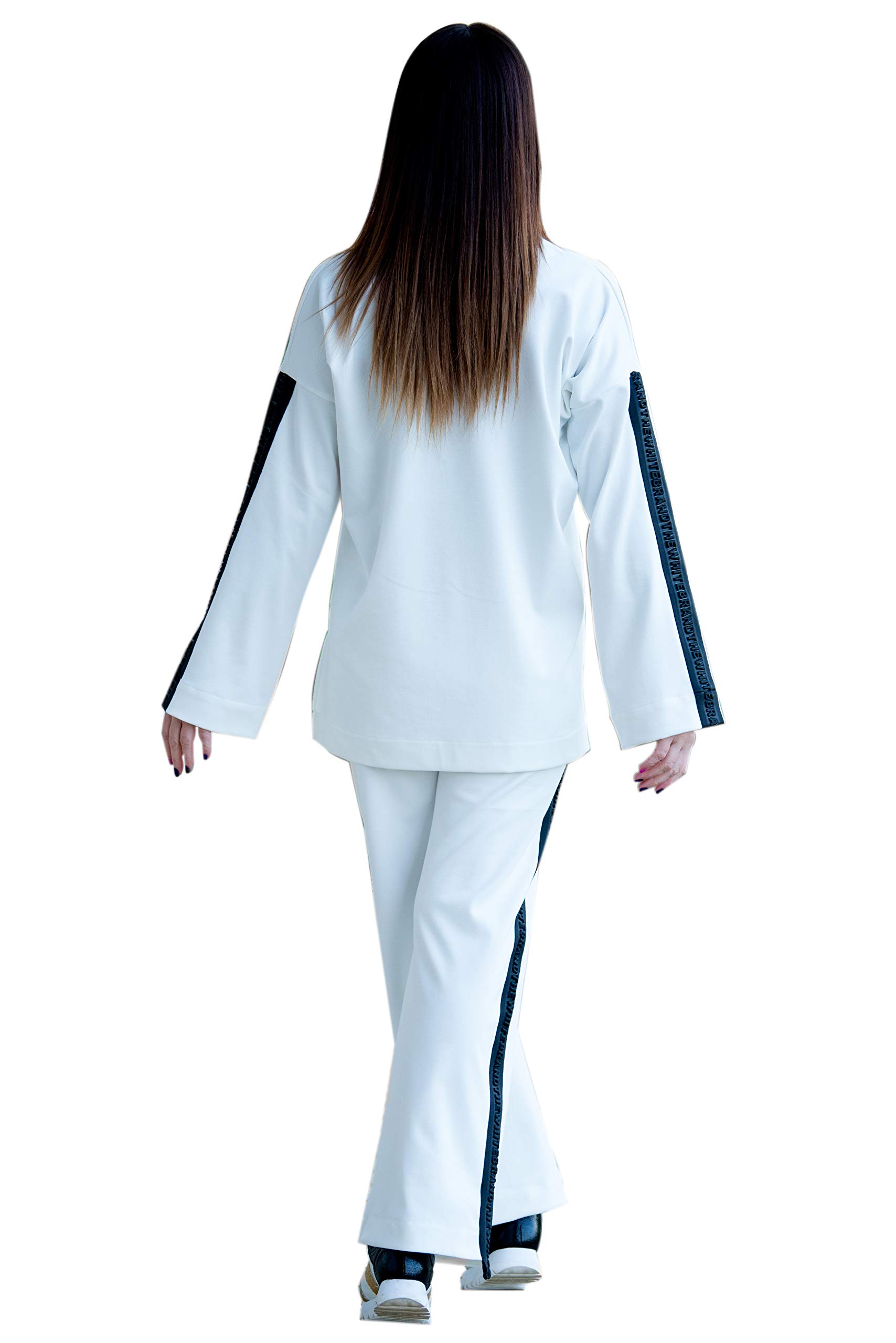 Survêtement grande taille pour femme - Ensemble à manches longues - 2 pièces - Chemisier ample et pantalon - Tenue de sport