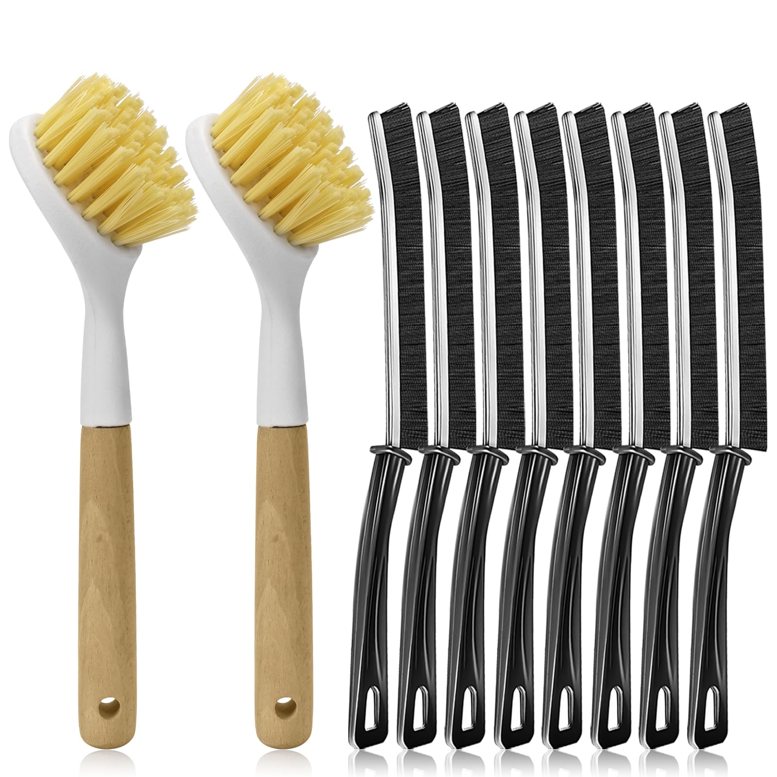 Juego De 15 Cepillos De Limpieza Para Grietas - Cerdas Duras, Espátulas Y Cepillos De Alambre Para Cocina, Baño Y Superficies