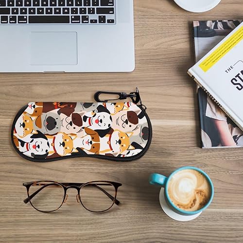 Miniatura 53 de MoKo - Estuche suave, ultra ligero, de neopreno, para lentes de sol, con cremallera y clip para cinturón