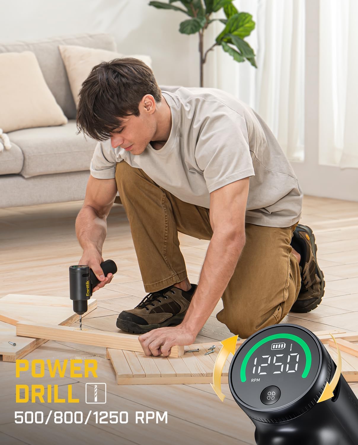 Fanttik A10 Pro 2-in-1 Digital Laser Tape Measure & K2 Ultra 7.4V Power Drill