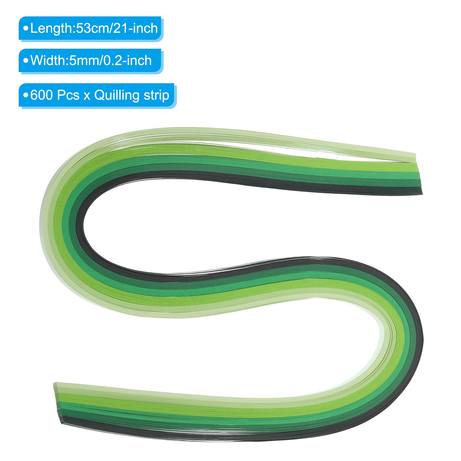 PATIKIL 600pcs Quilling Strips Paper 3/16