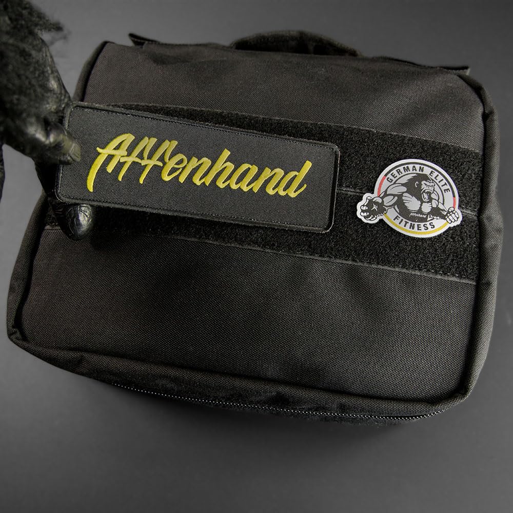 Affenhand Ausrüstungstasche – Strapazierfähige Trainingstasche aus Nylon mit Trockenfach, Netzfächern, YKK-Reißverschluss, großer Klettfläche und Tragegriff – Ordnung für Grips, Springseile & Zubehör