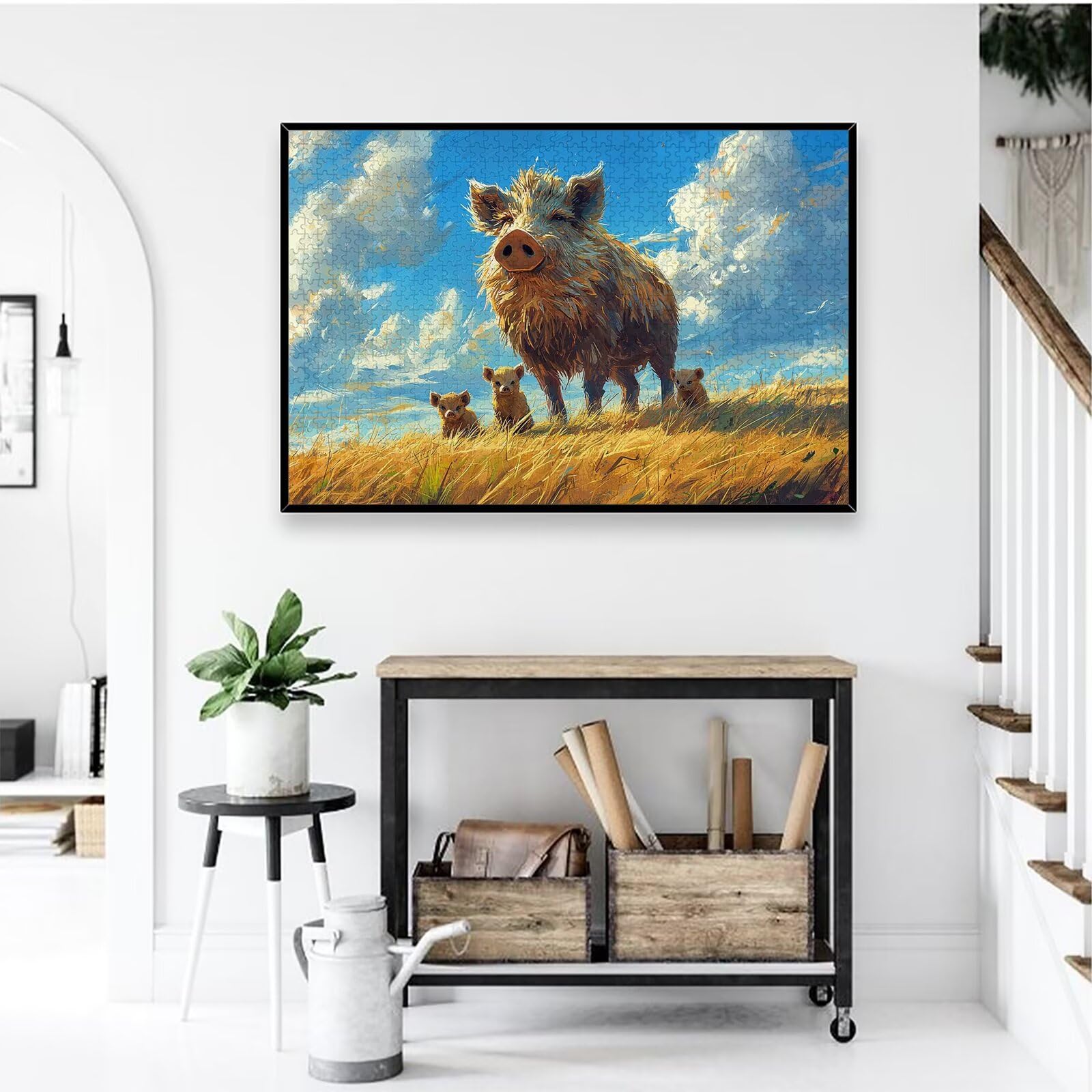 Puzzle Cochon 4000 Pièces Adultes, Puzzle 4000 Pièces pour Adultes et Enfants à Partir de 14 Ans, Animal Puzzles Bois de Qualité Supérieure avec Une Boîte d'emballage Exquise, Cadeau Femme, -3127