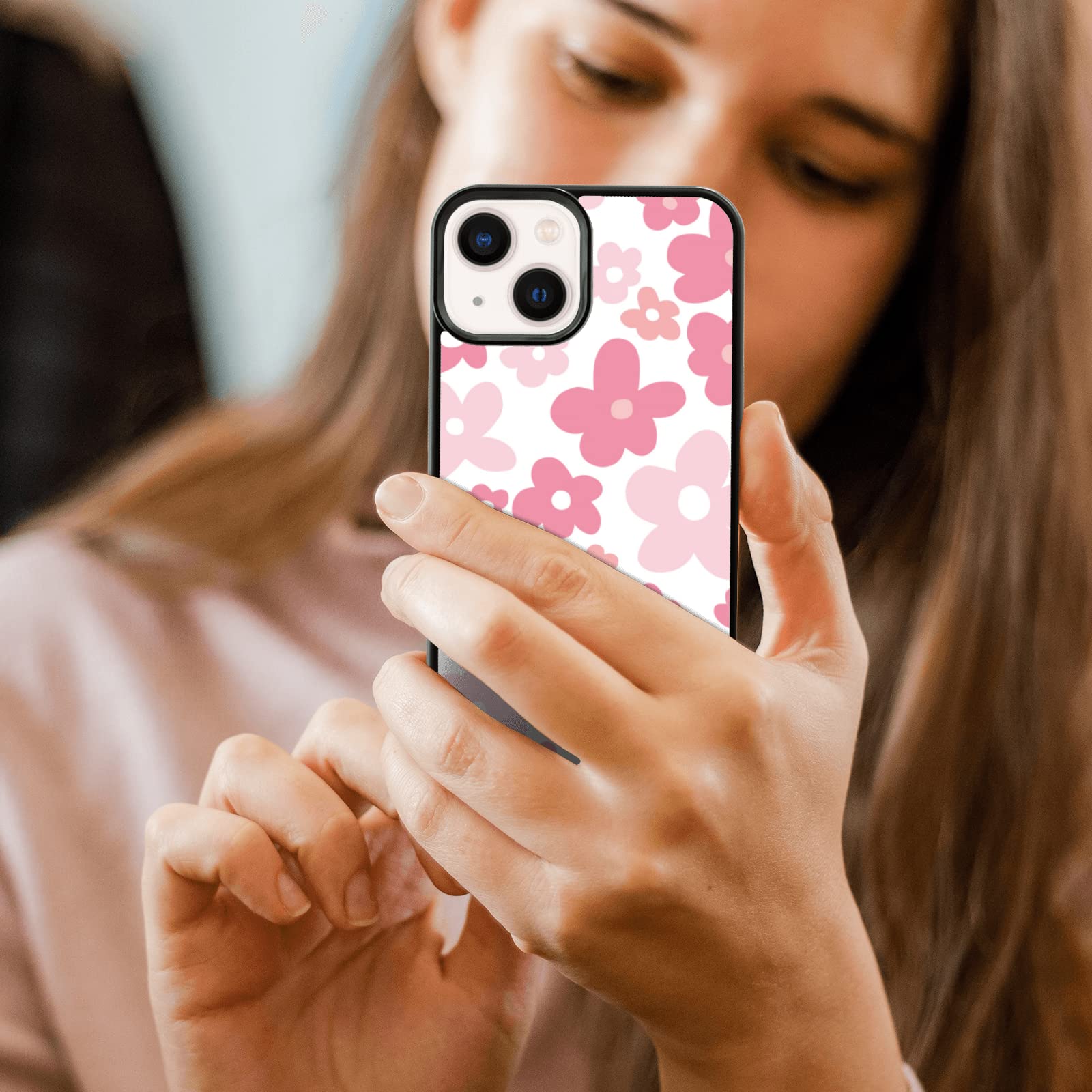 Amazon.com: FANXI Pink Flower Phone Case Compatible with iPhone 13 6.1 Inch  - Shockproof Protective TPU Aluminum Cute Pink Floral iPhone Case Designed  for iPhone 13 Case for Men Girls Women Boys (