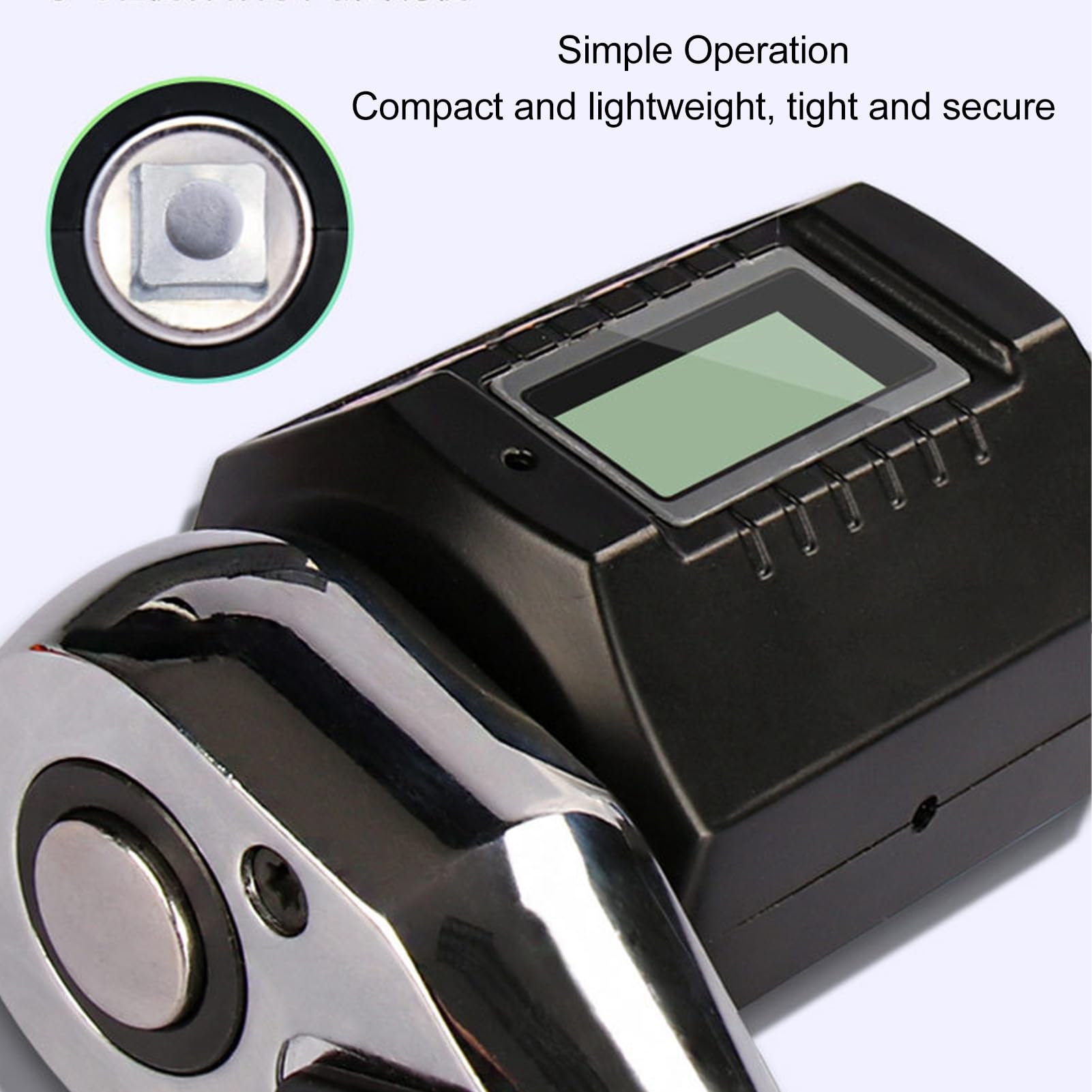 TOOLSGO Digital Torsion Wrench Adapter 200N.m/147.5 ft.lb Precision Electronic Torsion Tester Meter with Buzzer LED Alerts for Automotive Biking DIY Home Garage Workshop Repairs