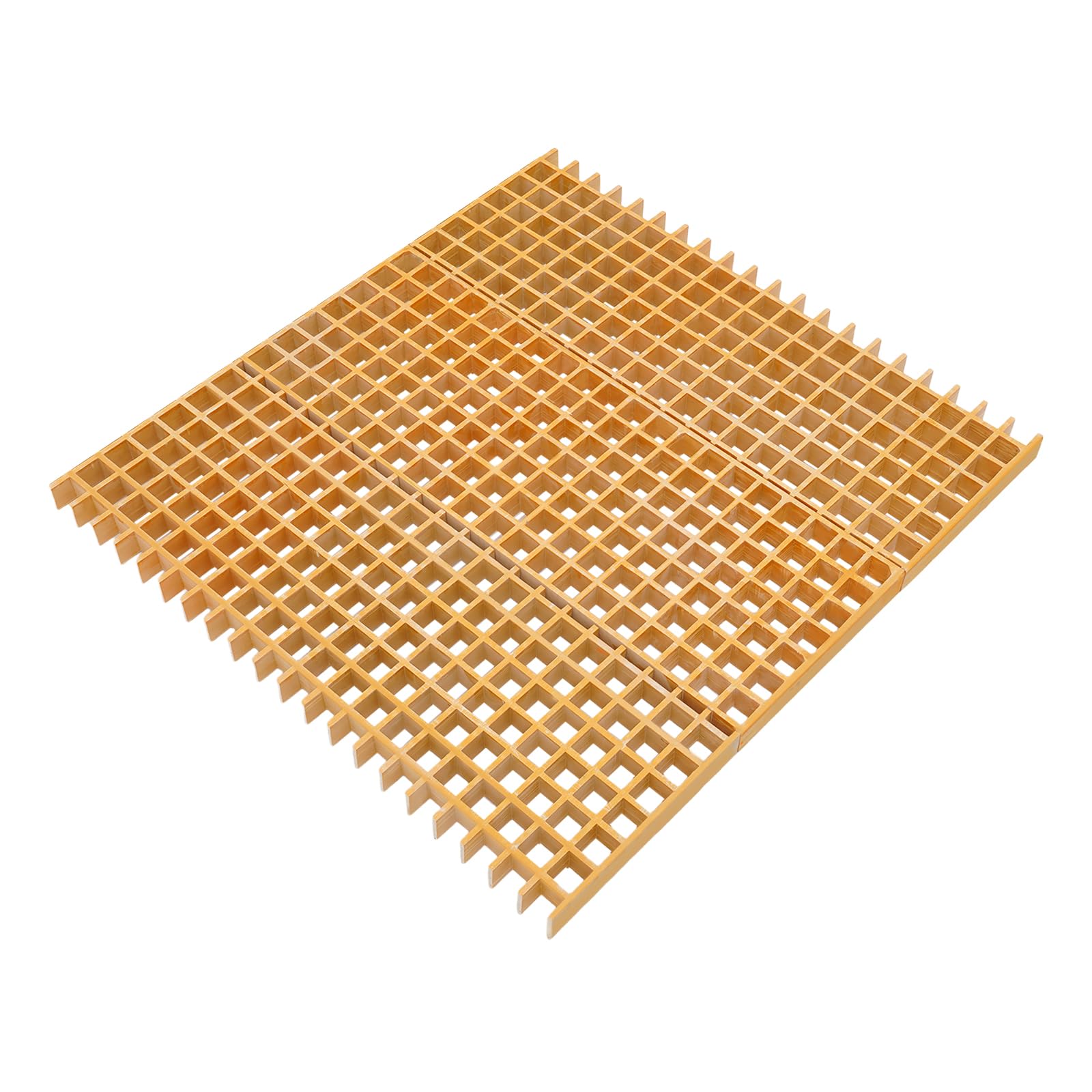 3 piezas de rejilla de plástico para estera de drenaje resistente para cañas de drenaje y calzado, garaje, escaleras de protección contra incendios, vías 80 x 27 x 3,8 cm, amarillo