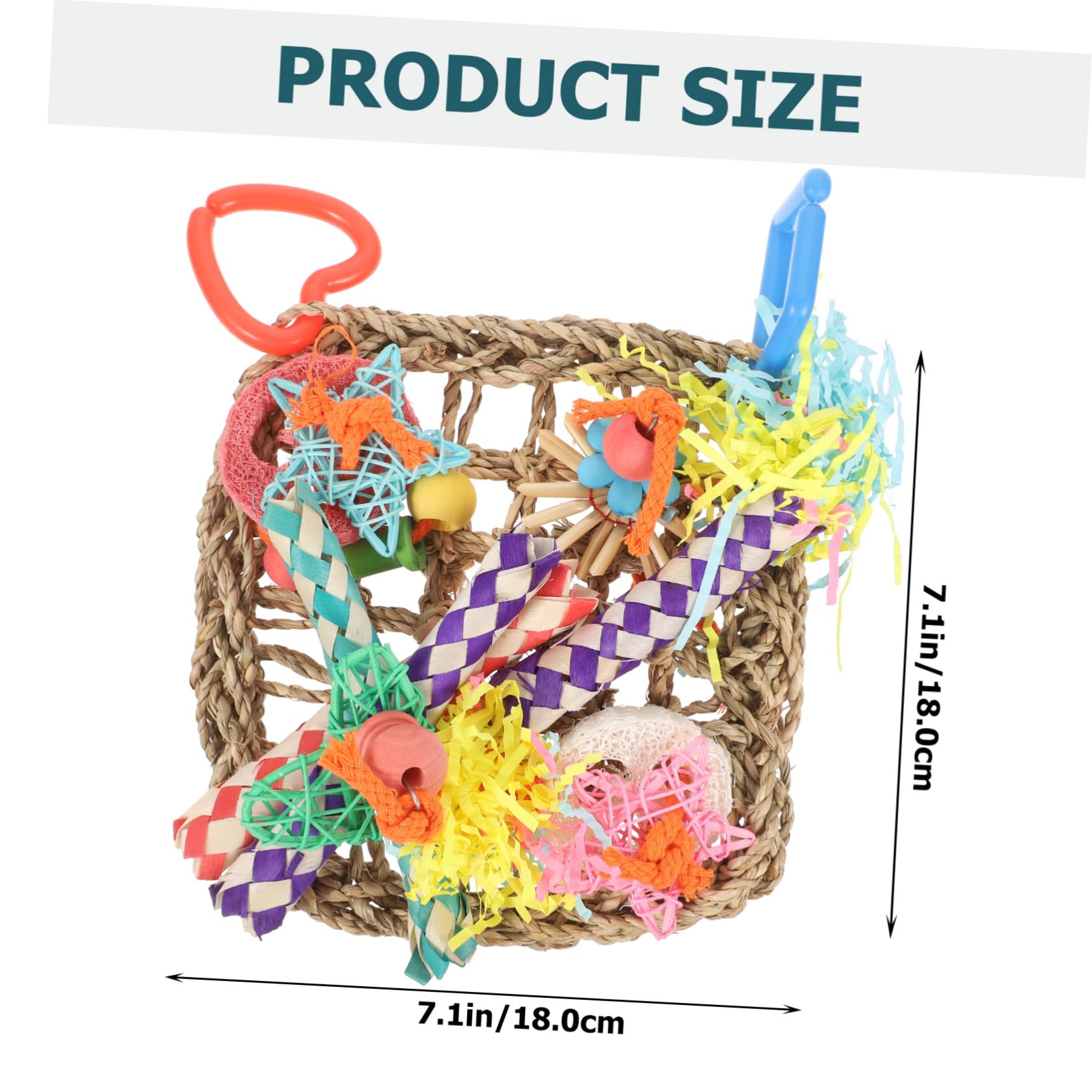 Happyyami 3stücke Vogelspielzeug Für Papageien Woven Foraging Mat Mit Kletteroption Für Kletter Und Spielspaß Sicheres Naturmaterial Für Vögel Dekorative Vogelhänge Für Käfige