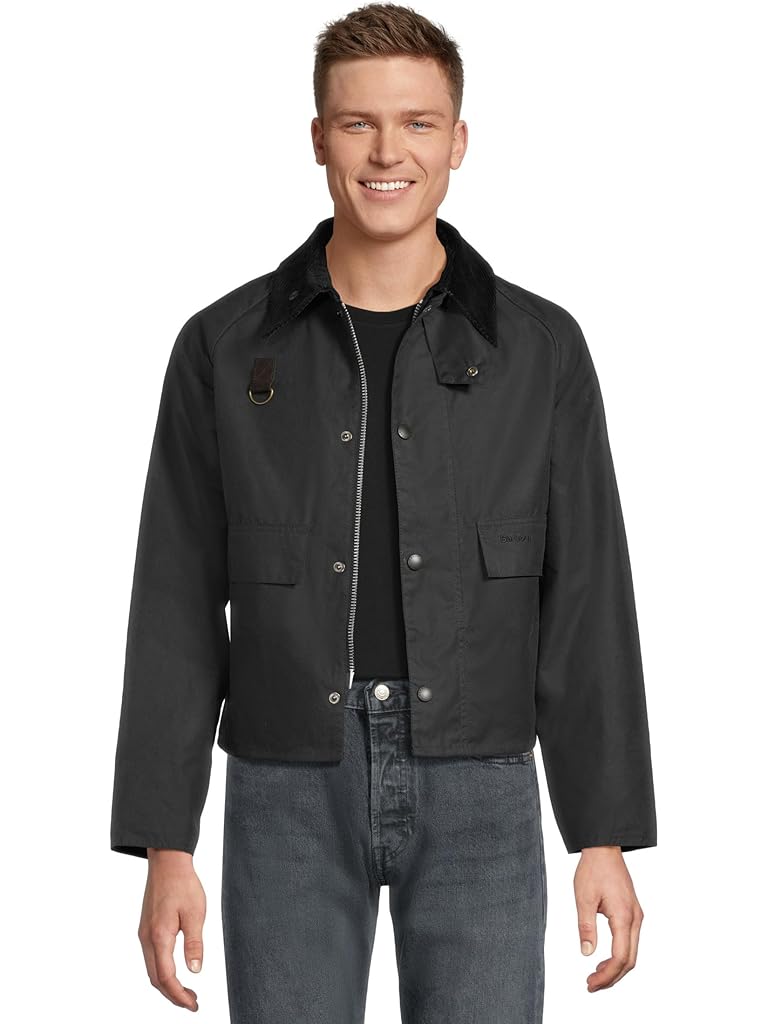 Navy Barbour Spey Wax Jacket