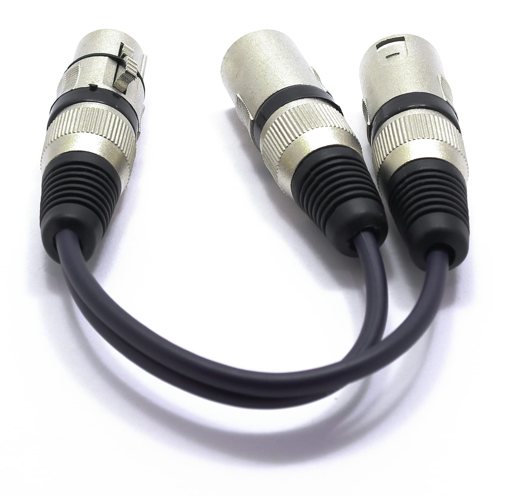 Rozdzielacz XLR Splitter Kabel VITALCO Adapter XLR Żeński na 2x Męski 3 PIN Mikrofonowy Audio Y-Splitter