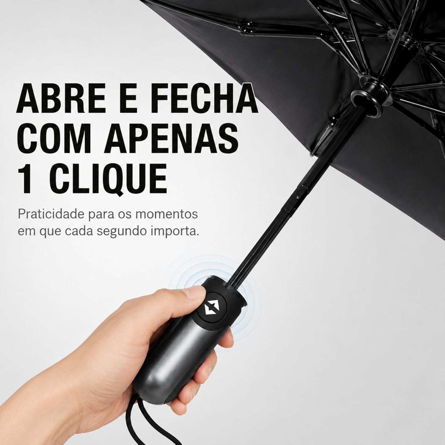 Guarda-Chuva Automático Antivento Compacto com 10 Varetas Reforçadas Guarda-Chuva Automático Antivento Compacto com 10 Varetas Reforçadas