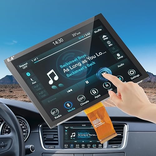 17-22 Reemplazo de 8.4 pulgadas Uconnect 4C UAQ LCD Monitor de navegación de radio con pantalla táctil Nuevo reemplazo OEM apto para Dodge RAM Jeep