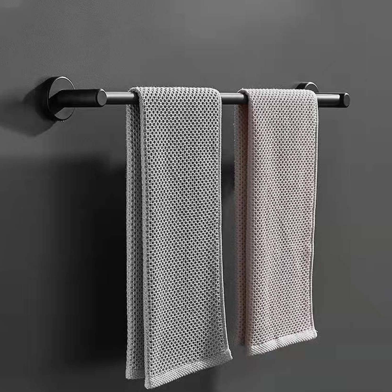 Porte-serviettes Extensible LERANXIN – Acier Inoxydable 304 Noir – Longueur 41,5 à 72 Cm – Pour Salle De Bain, Chambre, Cuisine
