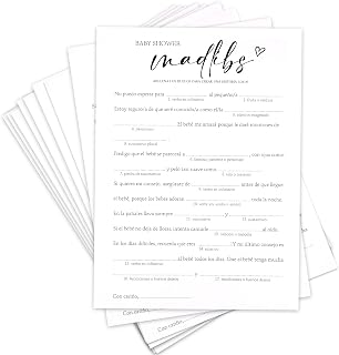 Baby Shower Games Mad Libs Juegos Para Baby Shower for Boy Girl Activities Gender Neutral for 50 Guests