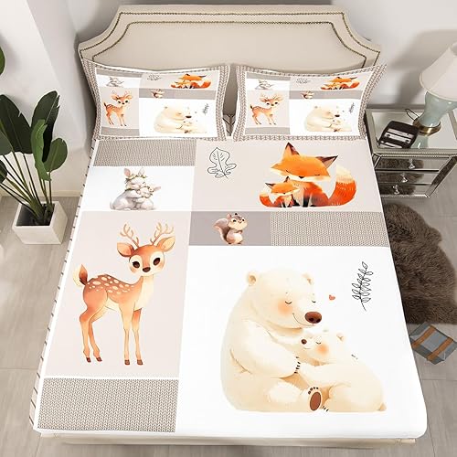 Miniatura 14 de Sábanas bajeras de violín 3D tamaño matrimonial, juegos de ropa de cama de 3 piezas para niños, niñas, niños, adolescentes, decoración de marrón