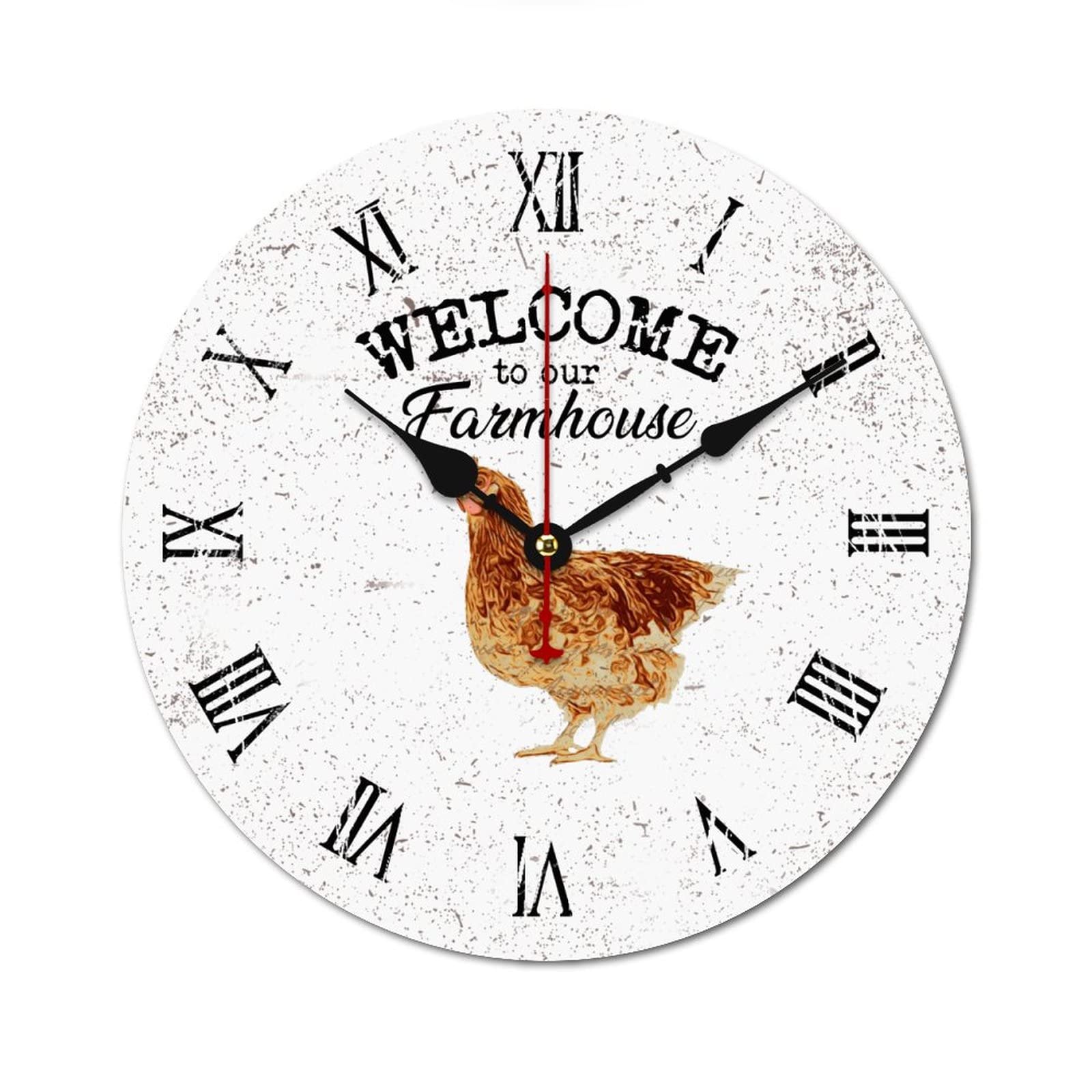 Horloge ronde en bois oiseaux : lisez l'heure facilement au salon