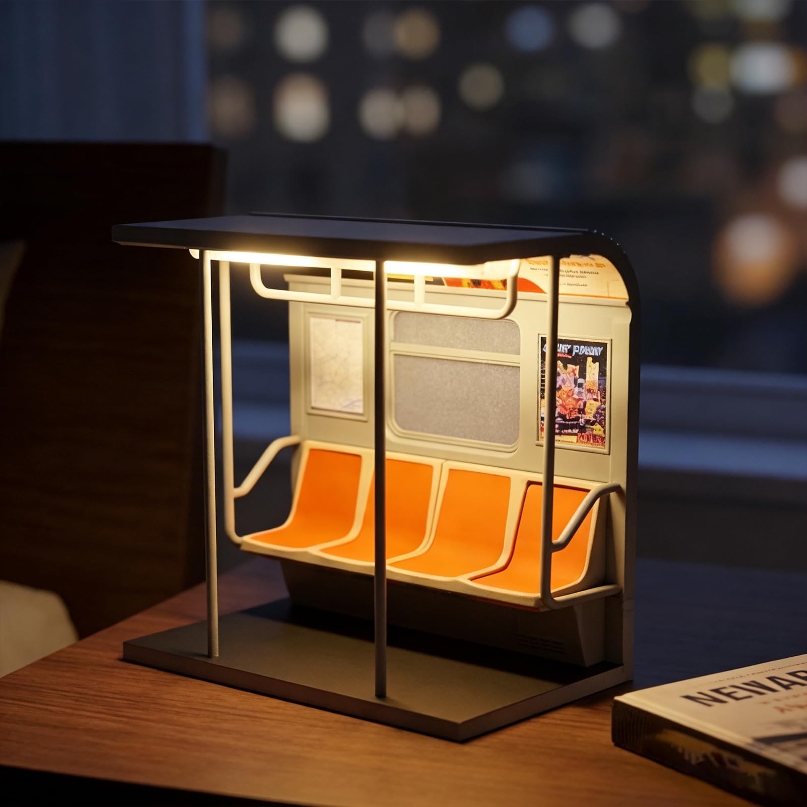 Subway Train Lamp, NYC Subway Train Lamp, Vintage Subway Tra