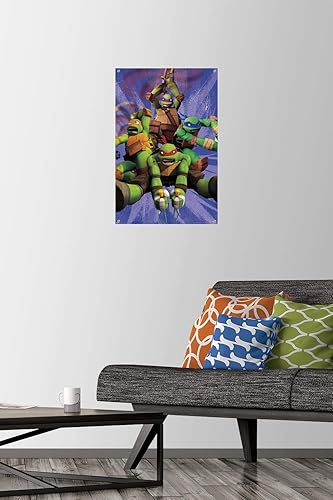 Miniatura 2 de Nickelodeon Teenage Mutant Ninja Turtles - Póster de pared del equipo con alfileres