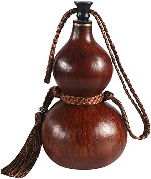 Drinking Gourd, Gourd Bottle Traditional Beverage Container Water Bottle Drinking Handcrafted Role-Playing Prop for Daily, Outdoor Activities, and Home Decor
