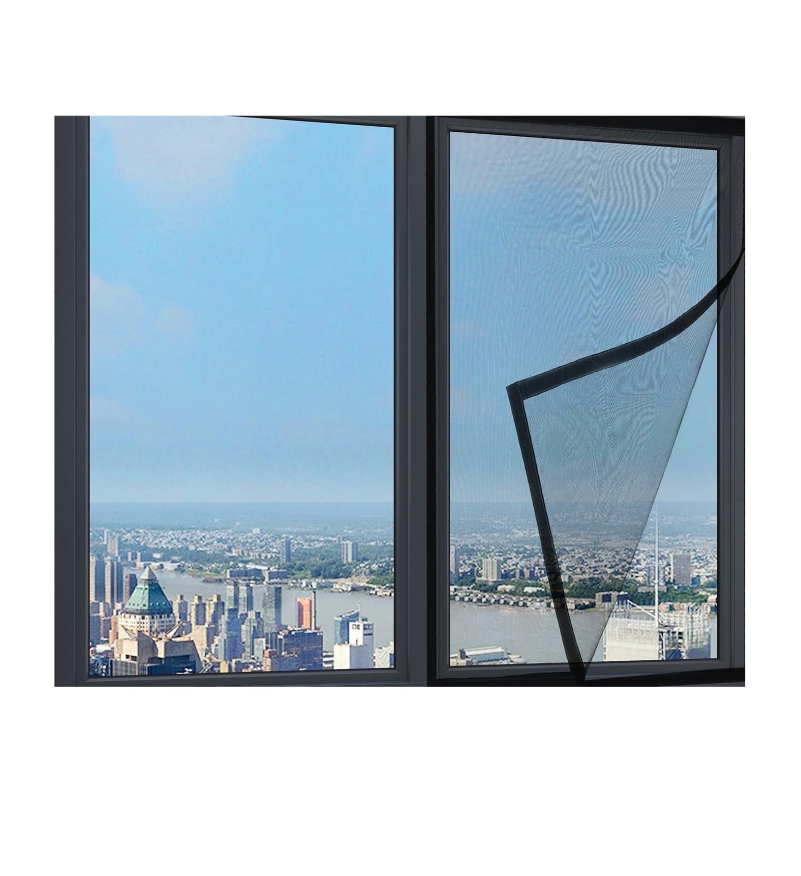 Supkancl Width 60Cm 1Pc Black Anti-Mosquito Window Screens Mosquito Net Self-Adhesive Mesh Anti Insect Air Tulle Invisible Mosquitoes And Flies(,Height 120Cm)