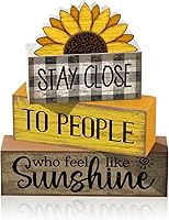 Vista 46 de 4 letreros de madera para decoración de mesa de granja, hojas de eucalipto rústicas, letrero de bloque de campo, Always Stay Humble and Kind, centro