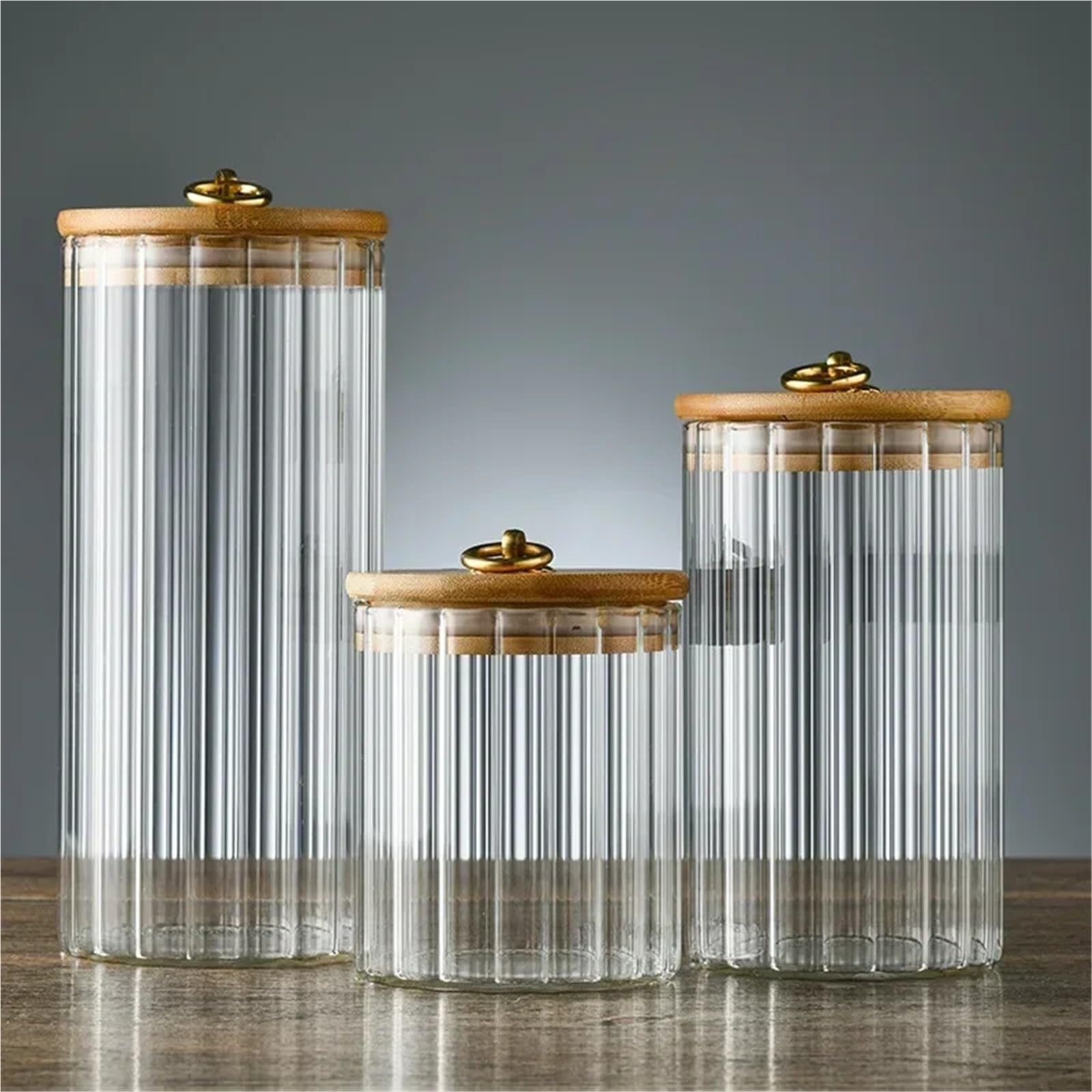2 stücke Lebensmittel Behälter Küche Lagerung Flaschen Glas Luftdichten Kanister Körner Tee Kaffee Bohnen Getrocknete Früchte Süßigkeiten gläser FüR TrockenfrüChte(9.15cm)