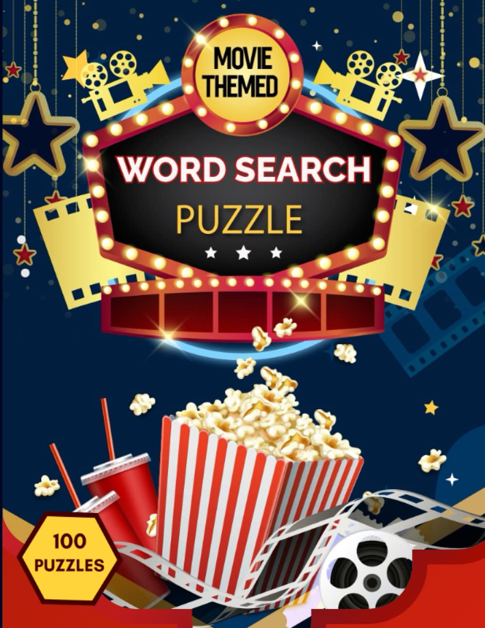 Movie Themed Word Search Puzzle: 100 Puzzles | 20 Themes | 5 Decades
