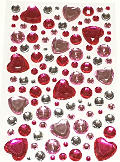 Amazon Artasy Workshop 並行輸入品 キラキラステッカー カラフル 可愛い ラインストーン ダイヤモンド 手作り 紙 レター 手紙シール デコレーション 飾り Rhinestone Sticker ハート009 シール ステッカー おもちゃ