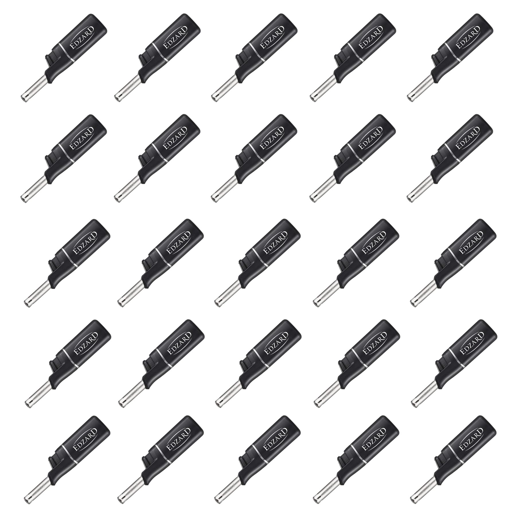 EDZARD 25 minimecheros recargables (longitud 11 cm), color negro