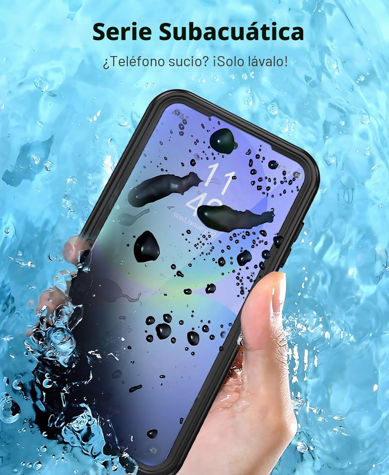 Beeasy Funda para Samsung Galaxy A26 Impermeable,360 Grados Antigolpes Militar Completa Blindada Irrompible Resistente Acuatica Carcasa,IP68 Waterproof Case con Protector Camara/Pantalla