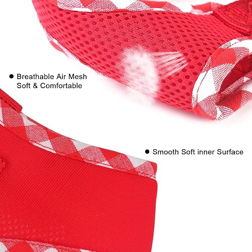 Miniatura 7 de Arnés para perro de malla suave mejorado, súper transpirable y ligero, arnés para cachorros, perros al aire libre, arnés rojo para perro, talla XS