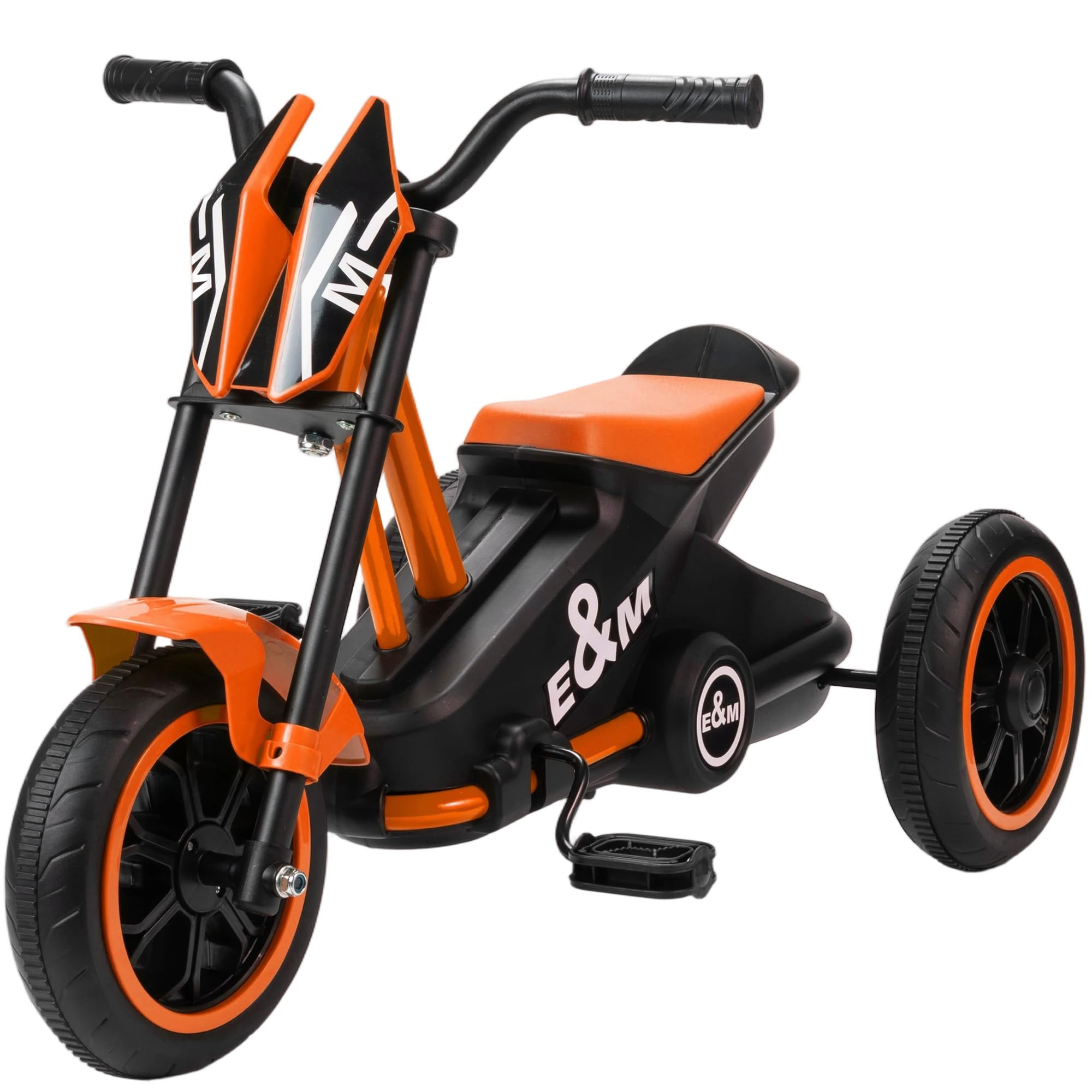 AIYAPLAY Dreirad, Kinderfahrrad, Laufrad, Kinderrad mit Pedal, Lauffahrrad für Kinder 18-36 Monaten, für den Innen- und Außenbereich, Stahl, Orange