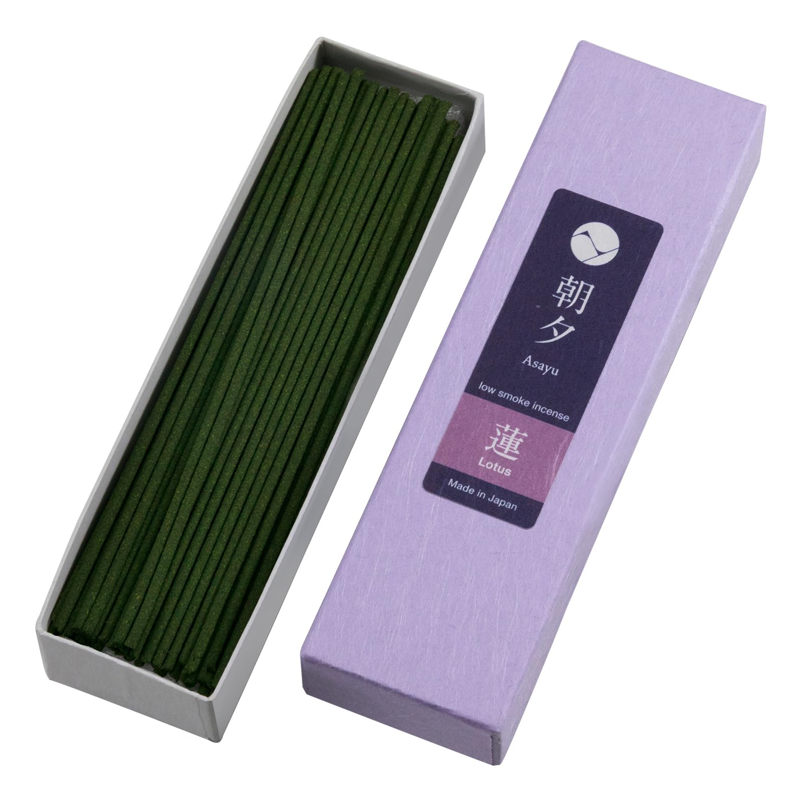 Asayu Japan Lotus 20G Low Smoke Incense Sticks Lotus Fragrance Scent Sampler For Evening Meditation, Relax Or Yoga, Made In Japan Quality (Ca. 40 Sticks, 20G)