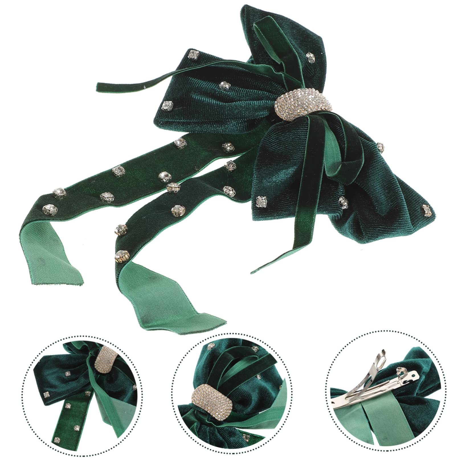 FRCOLOR 5 Pezzi Fermaglio Per Con Fiocco Design A Fiocco Per Donne E Ragazze Fermaglio Per Con Strass Per Decorazioni Per Feste Di Matrimonio
