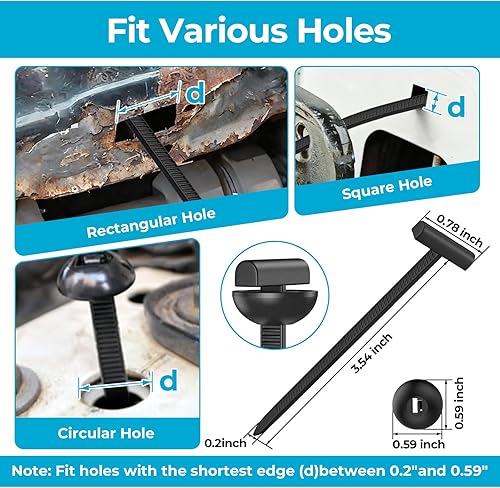 Miniatura 3 de 200 piezas de hebillas universales de nailon para ataduras de cables, hebilla de sujeción de cables mejorada, clips de amarre para automóvil, bridas