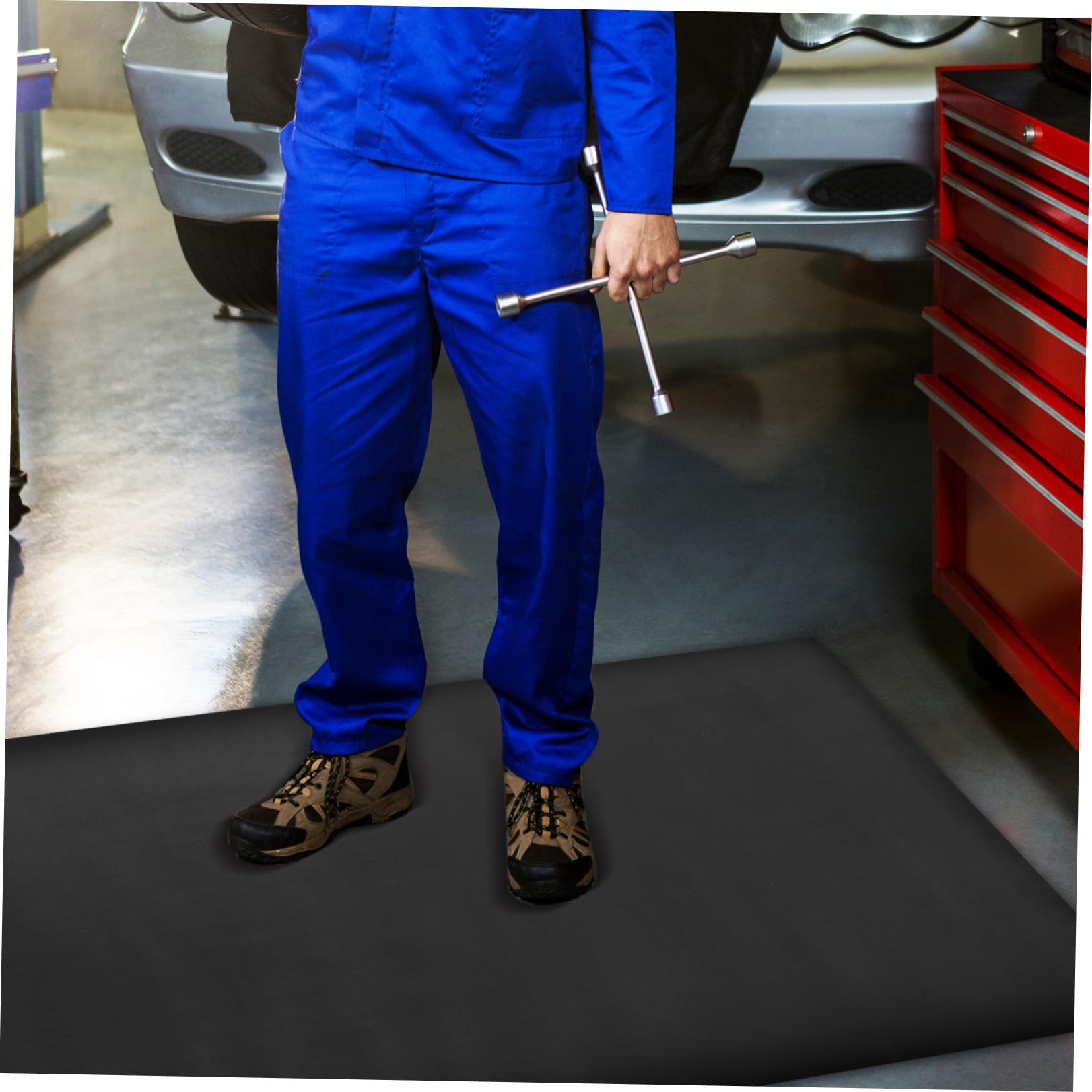 Tapis de Table Résistant à Chaleur Antistatique en Caoutchouc Noir