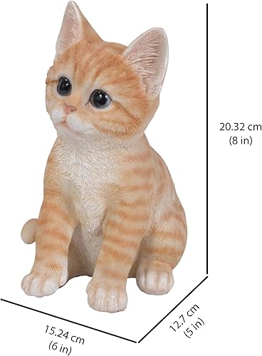 Miniatura 7 de Hi-Line Gift Ltd Figura de gato tabby, naranja
