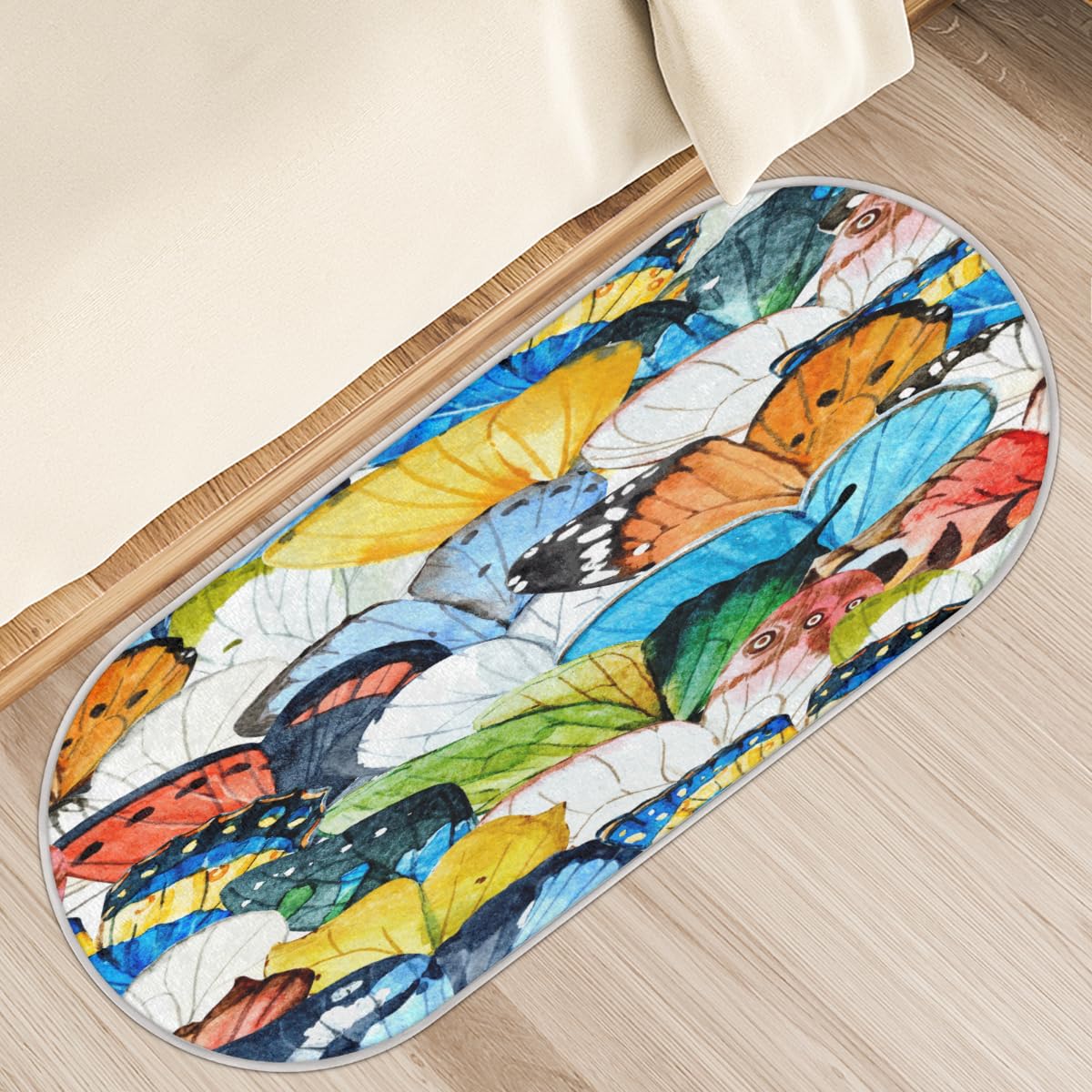Tapis de sol papillon TropicalLife 50 x 120 cm pour sublimer la décoration de votre chambre