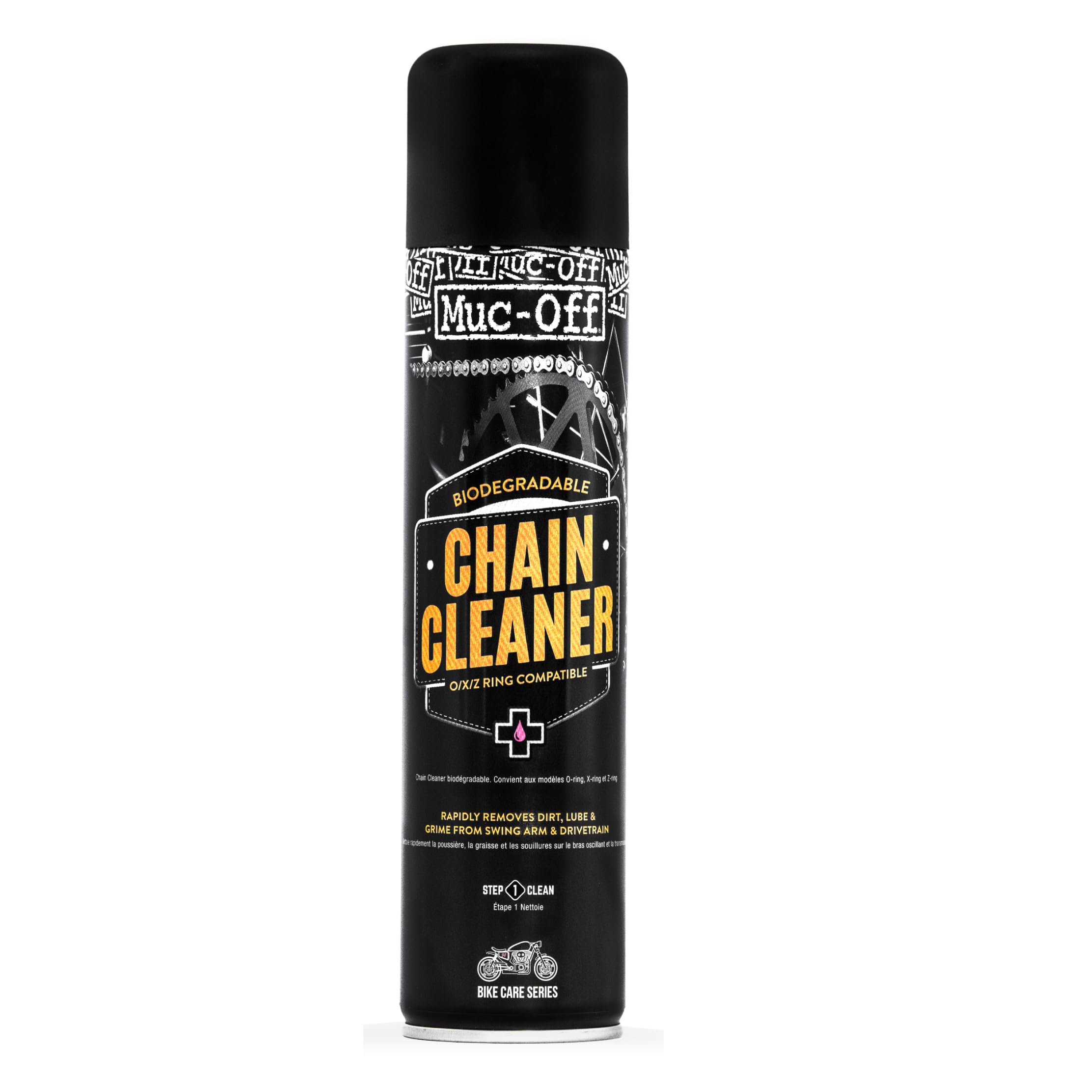Muc-​Off Chain Cleaner, 400 ml - Spray Detergente Pulisci Catena Moto Biodegradabile e Idrosolubile - Pulisci Catena Adatto per Catene O-​Ring, X-​Ring e Z-​Ring