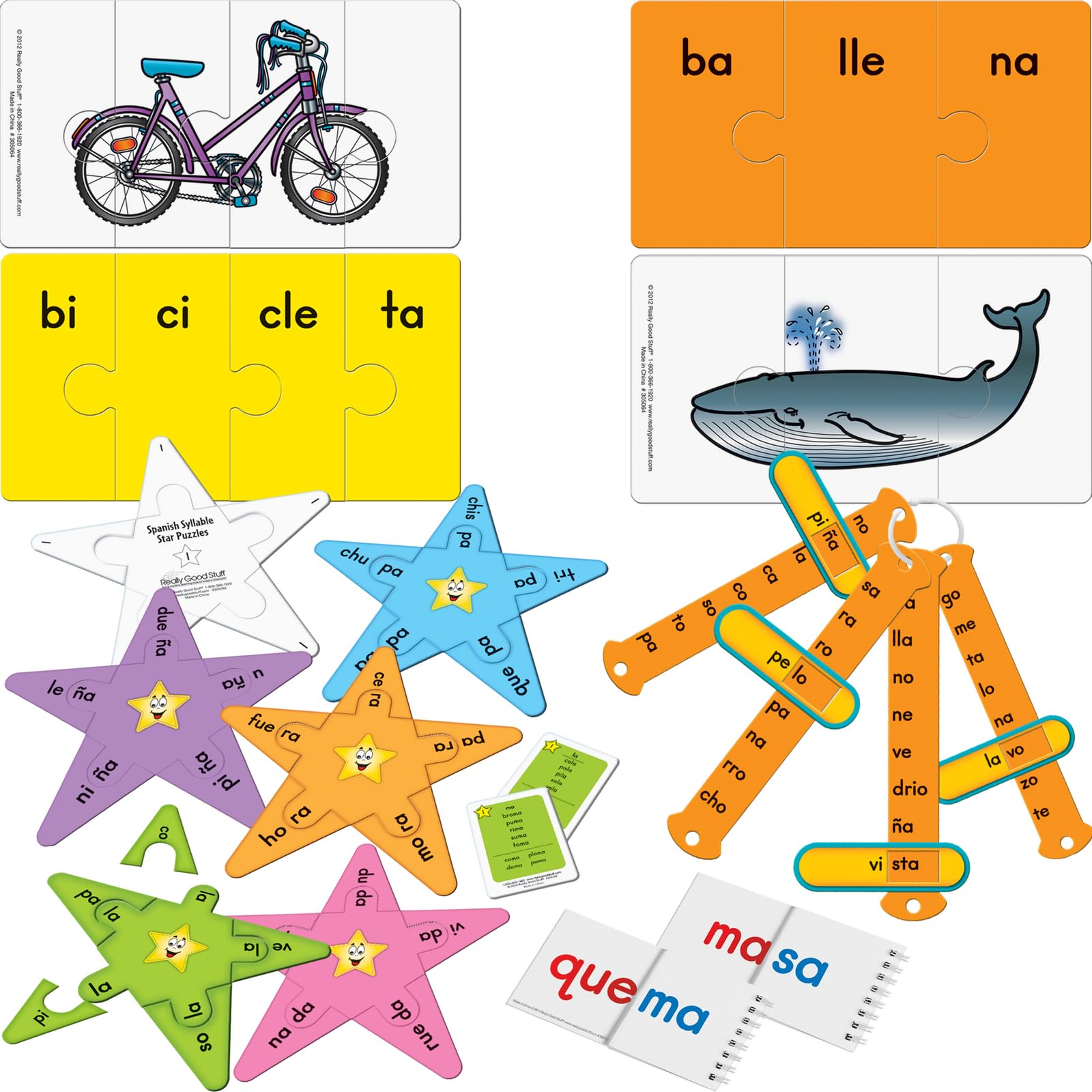 Really Good Stuff Spanish Syllable Kit - Multi-Item kit