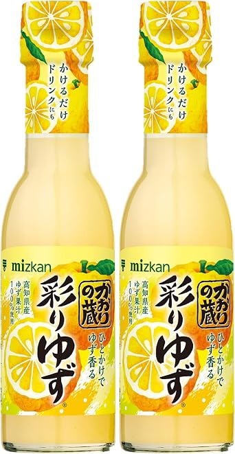 Mitsukan Kaori Collection Colorful Yuzu, 5.1 fl oz 150 ml x 2 Bottles, Yuzu Juice, Pon Vinegar