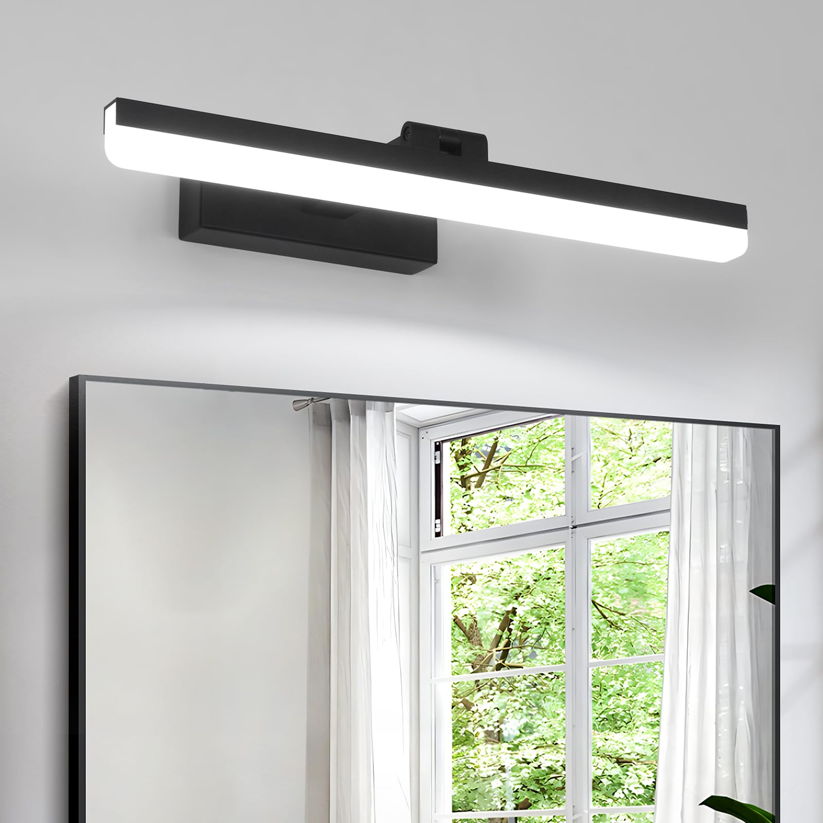 DELIPOP Lámpara LED de Espejo 9W1200LM Para Baño, Blanco Frío 6500K, IP44 Impermeable, Aplique de Pared Moderno 230V
