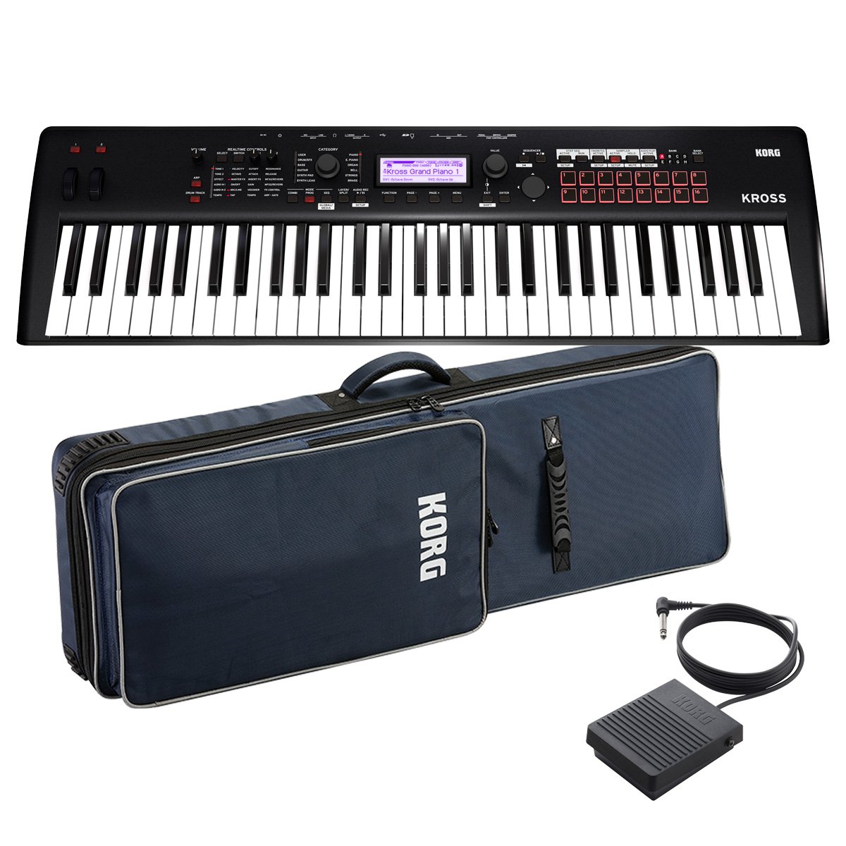 Amazon.co.jp: KORG コルグ / KROSS2-61 MB ケース＆ペダルセット 